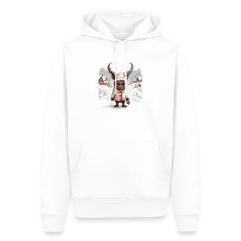 Krampus Mask | Costume Krampus | Tradition - Sweat à capuche Premium bio Homme - blanc - Devant - Nico (187cm)