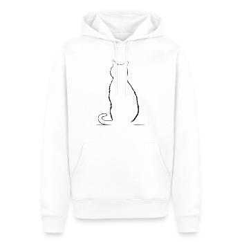Chat, Motif De Chat - Sweat à capuche Premium bio Homme - blanc - Devant - Nico (187cm)