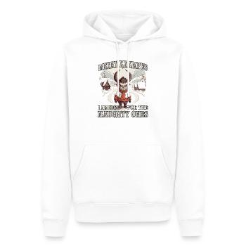 Krampus T | Costume de Krampus | Méchant Père Noël - Sweat à capuche Premium bio Homme - blanc - Devant - Nico (187cm)