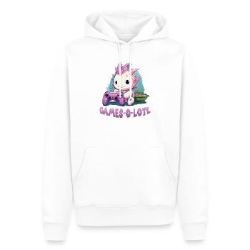 Axolotl T Kawaii Axolotl Gaming amphibians Axolotl - Men’s Premium Organic Hoodie - white - Front - Nico (187cm)
