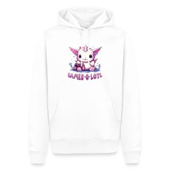 Gamer Axolotl Anime Axolotl T für Gaming Fans - Männer Premium Bio Hoodie - Weiß - Vorne - Nico (187cm)