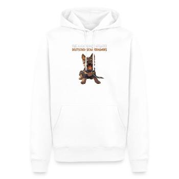 Berger allemand drôle T pour les propriétaires de chiens - Sweat à capuche Premium bio Homme - blanc - Devant - Nico (187cm)