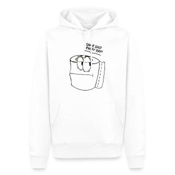 Lustiger Spruch Same shit every day ! - Männer Premium Bio Hoodie - Weiß - Vorne - Nico (187cm)