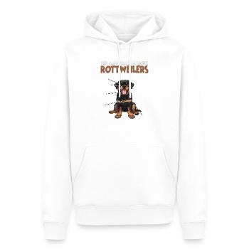Lustiges Rottweiler Gassi T für Hundehalter Hunde - Männer Premium Bio Hoodie - Weiß - Vorne - Nico (187cm)