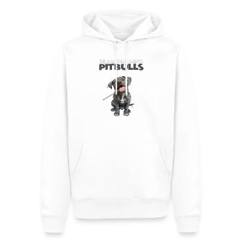 Drôle Pitbull Chien Propriétaire T Pitbull Walk - Sweat à capuche Premium bio Homme - blanc - Devant - Nico (187cm)