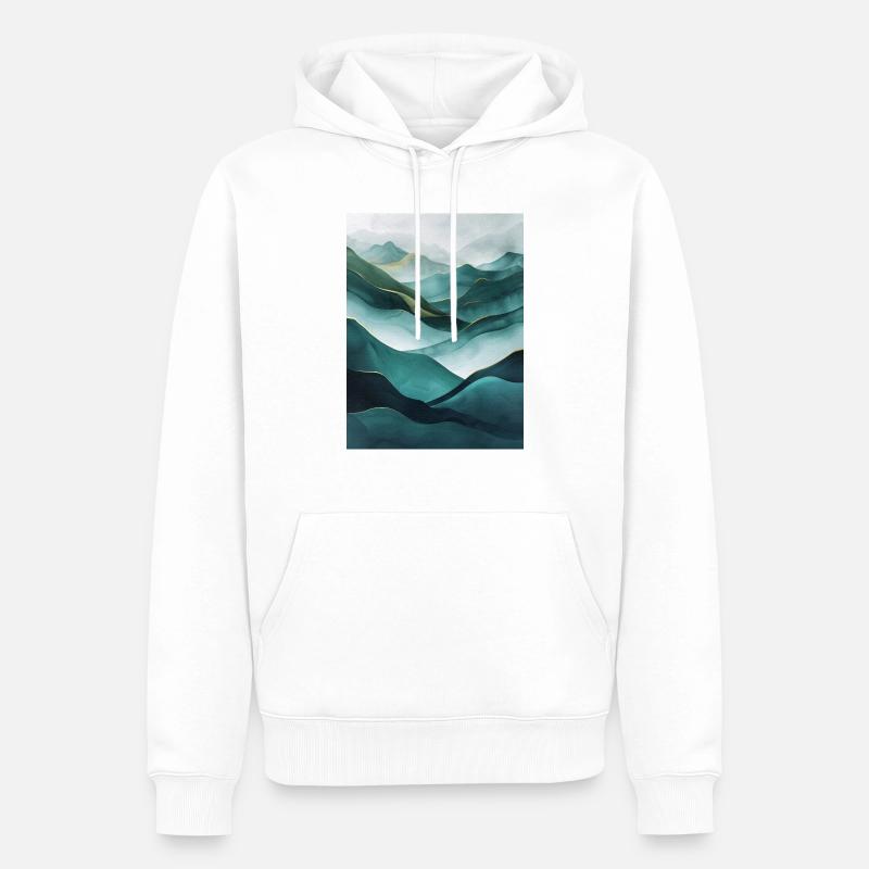 Affiche Geo Nature Paint 5 - Sweat à capuche Premium bio Homme - blanc