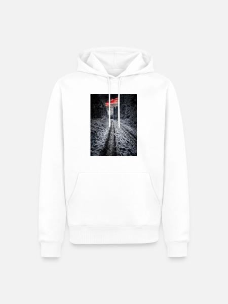 Der Hohe Meißner - Männer Premium Bio Hoodie - Weiß