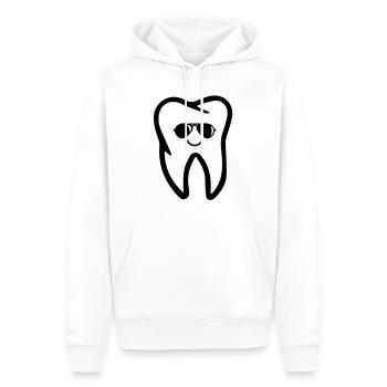 Tooth Sunglasses - Men’s Premium Organic Hoodie - white - Front - Nico (187cm)