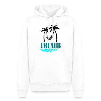 Palmiers Vacances Relax - Sweat à capuche Premium bio Homme - blanc - Devant - Nico (187cm)