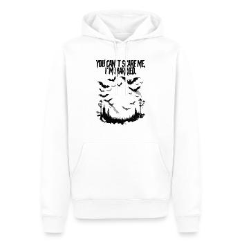 Gothic City Bats Helloween You Can’t Scare Me - Men’s Premium Organic Hoodie - white - Front - Nico (187cm)