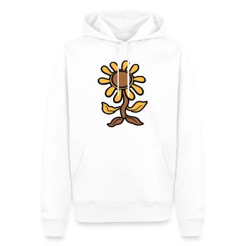 Tanzende Kleine Sonnenblume Blume Hübsch Blümchen - Männer Premium Bio Hoodie - Weiß - Vorne - Nico (187cm)