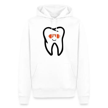 Tooth Sunglasses - Men’s Premium Organic Hoodie - white - Front - Nico (187cm)