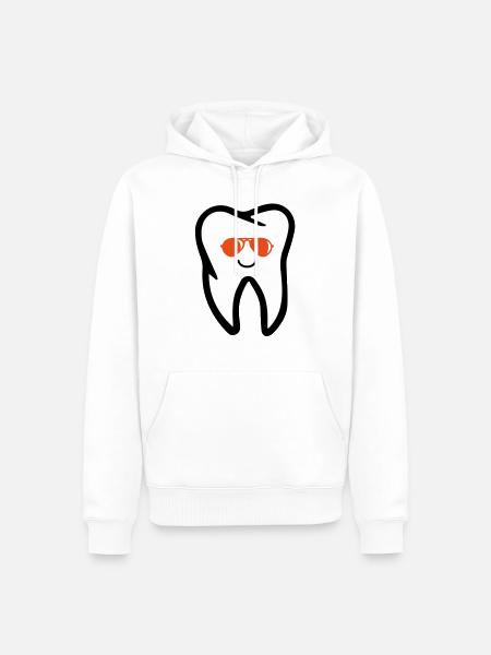 Tooth Sunglasses - Men’s Premium Organic Hoodie - white