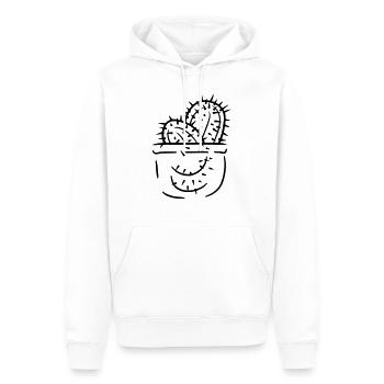 2 Brusttasche Kaktus Pflanzen Stachelige Kakteen - Männer Premium Bio Hoodie - Weiß - Vorne - Nico (187cm)