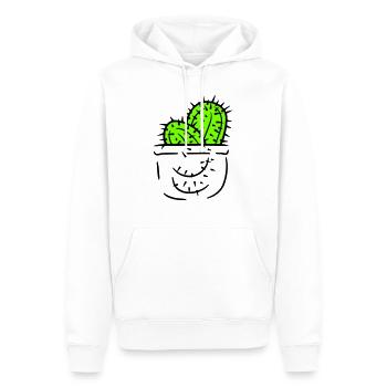 2 Brusttasche Kaktus Pflanzen Stachelige Kakteen - Männer Premium Bio Hoodie - Weiß - Vorne - Nico (187cm)