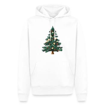 Weihnachtsbaum Weihnachten Christmas Tree - Männer Premium Bio Hoodie - Weiß - Vorne - Nico (187cm)