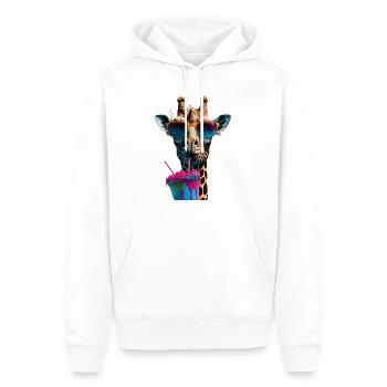 Giraffe beim Eis - Männer Premium Bio Hoodie - Weiß - Vorne - Nico (187cm)
