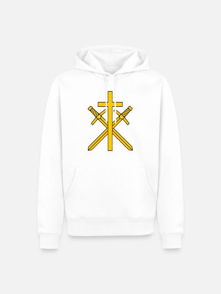 Croix et épées - Sweat à capuche Premium bio Homme - blanc