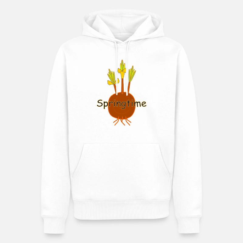 Spring time - Männer Premium Bio Hoodie - Weiß