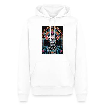 LA CATRINA DELUXE - Men’s Premium Organic Hoodie - white - Front - Nico (187cm)