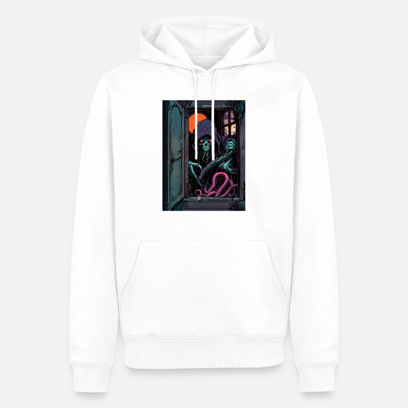 Du hast es eingeladen - Männer Premium Bio Hoodie - Weiß