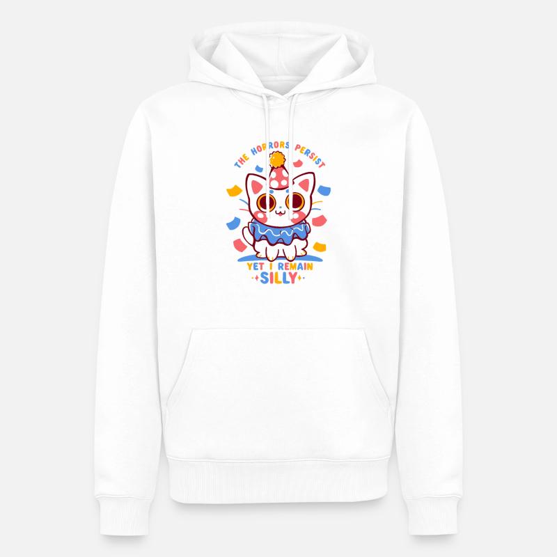 Pourtant, je reste stupide - Sweat à capuche Premium bio Homme - blanc