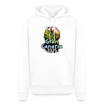 Gran Canaria 2025 Urlaub Palmen - Männer Premium Bio Hoodie - Weiß - Vorne - Nico (187cm)