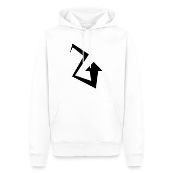 Zig Zag catégorie - Sweat à capuche Premium bio Homme - blanc - Devant - Nico (187cm)