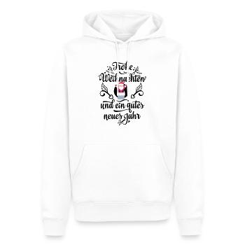 Weihnachtsmann in einem Kamin - Männer Premium Bio Hoodie - Weiß - Vorne - Nico (187cm)