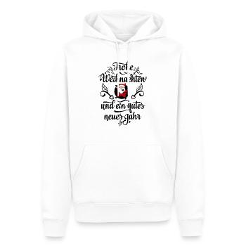 glücklicher Weihnachtsmann - Männer Premium Bio Hoodie - Weiß - Vorne - Nico (187cm)