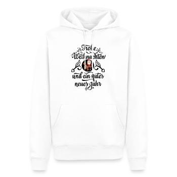 Weihnachtsmann mit coolem Rentier - Männer Premium Bio Hoodie - Weiß - Vorne - Nico (187cm)