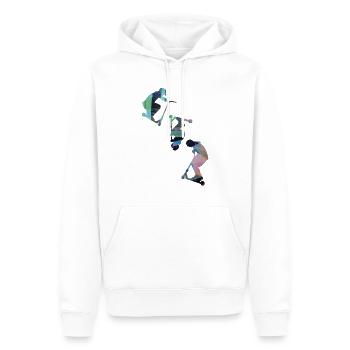 Stuntscooter,Trickscooter,tricks,stunt,e-scooter - Männer Premium Bio Hoodie - Weiß - Vorne - Nico (187cm)