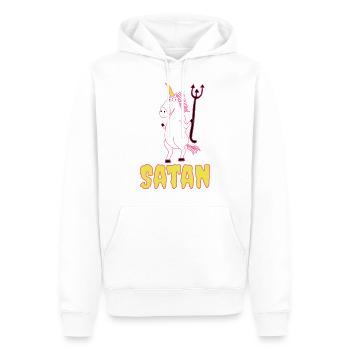Böses Einhorn Satan unicorn - Männer Premium Bio Hoodie - Weiß - Vorne - Nico (187cm)