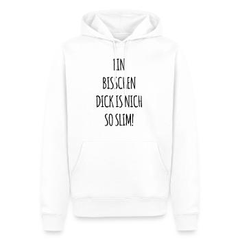 Ein Bisschen Dick is nich so Slim - Männer Premium Bio Hoodie - Weiß - Vorne - Nico (187cm)