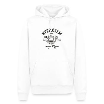Crochet handmade wool sewing knitting fabric needle - Men’s Premium Organic Hoodie - white - Front - Nico (187cm)