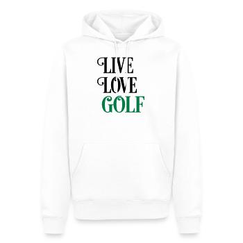 golf - Men’s Premium Organic Hoodie - white - Front - Nico (187cm)