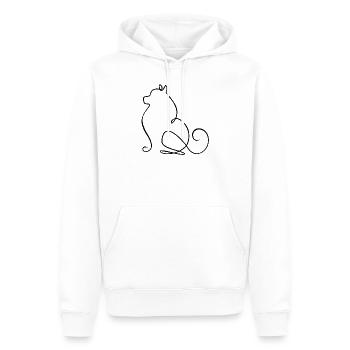 Samoyed - Men’s Premium Organic Hoodie - white - Front - Nico (187cm)