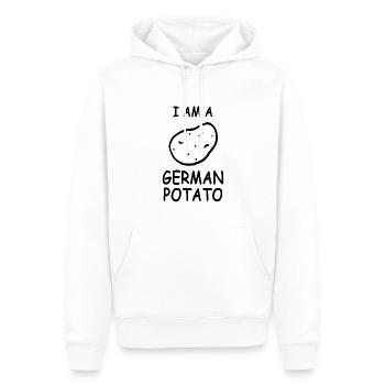 I am a german potato | deutsche Kartoffel - Männer Premium Bio Hoodie - Weiß - Vorne - Nico (187cm)
