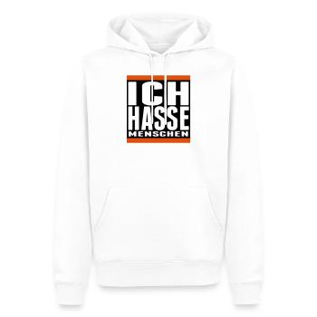 je déteste les gens cool proverbes gamer sticker - Sweat à capuche Premium bio Homme - blanc - Devant - Nico (187cm)