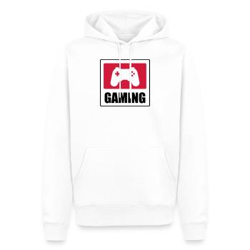 Gaming - Gamer - Männer Premium Bio Hoodie - Weiß - Vorne - Nico (187cm)