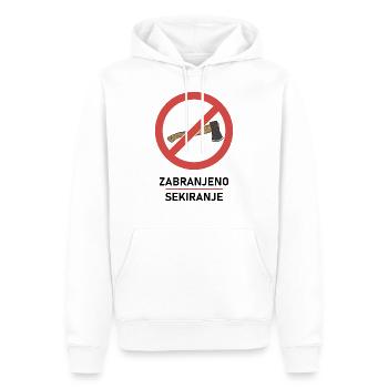 Zabranjeno sekiranje Yougoslavie Jugo Tito SFRJ - Sweat à capuche Premium bio Homme - blanc - Devant - Nico (187cm)