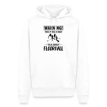 Floorball - Männer Premium Bio Hoodie - Weiß - Vorne - Nico (187cm)