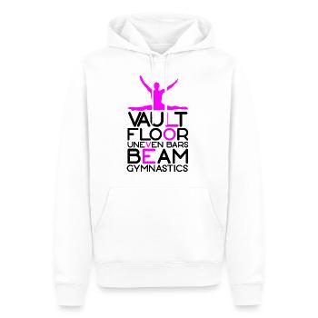 Vault Floor Uneven Bars Beam Gymnastics - Sweat à capuche Premium bio Homme - blanc - Devant - Nico (187cm)