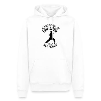 Judo Judokämpfer Kampkuns - Männer Premium Bio Hoodie - Weiß - Vorne - Nico (187cm)