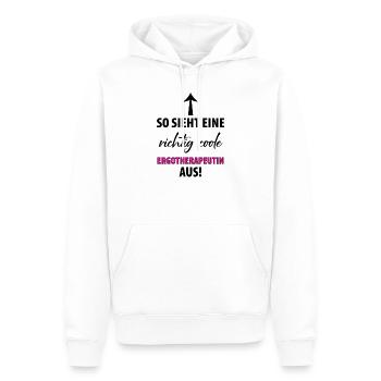 ERGOTHERAPEUTIN ERGOTHERAPIE - Männer Premium Bio Hoodie - Weiß - Vorne - Nico (187cm)