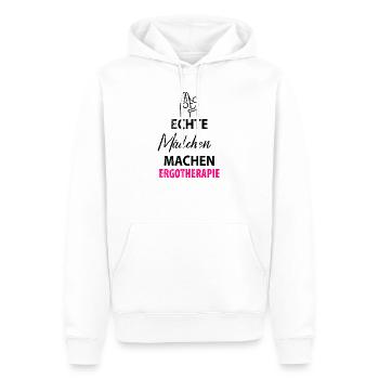 ERGOTHERAPEUTIN ERGOTHERAPIE - Männer Premium Bio Hoodie - Weiß - Vorne - Nico (187cm)