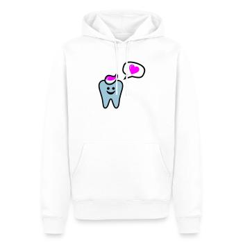 zahn punk zahnarzt dentist - Männer Premium Bio Hoodie - Weiß - Vorne - Nico (187cm)