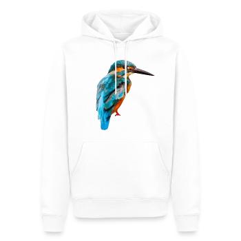 063 - Eisvogel - Männer Premium Bio Hoodie - Weiß - Vorne - Nico (187cm)