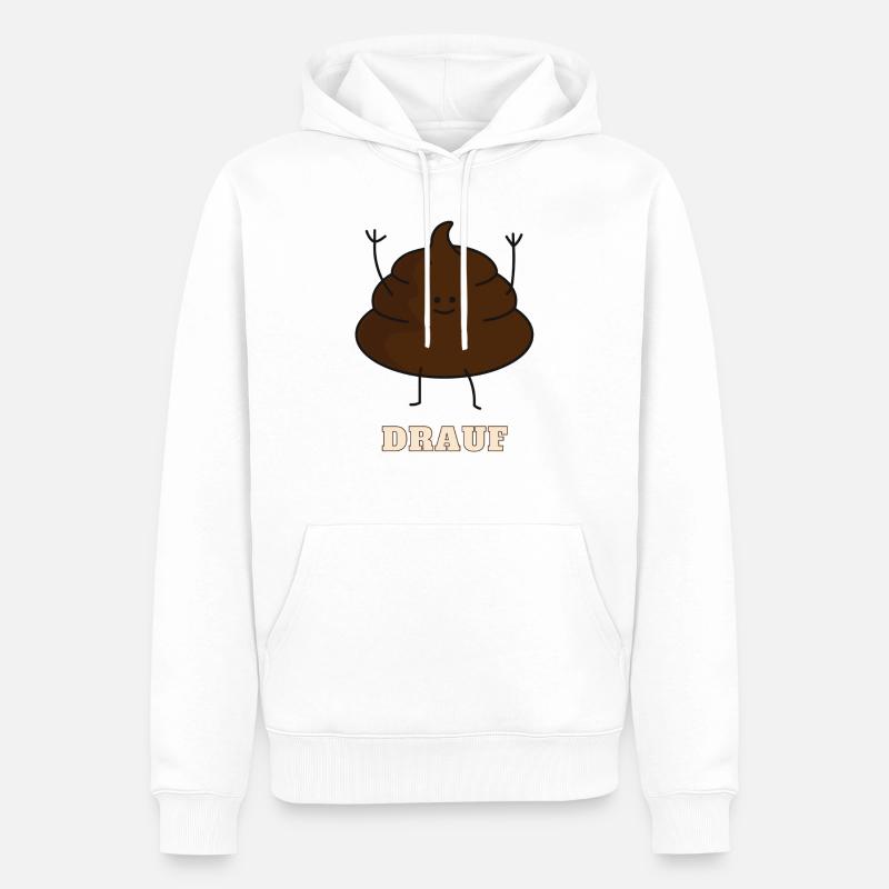 Scheiß drauf - Männer Premium Bio Hoodie - Weiß