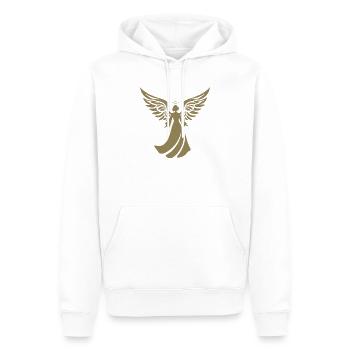 engel silhouette weihnachten heiligenschein - Männer Premium Bio Hoodie - Weiß - Vorne - Nico (187cm)